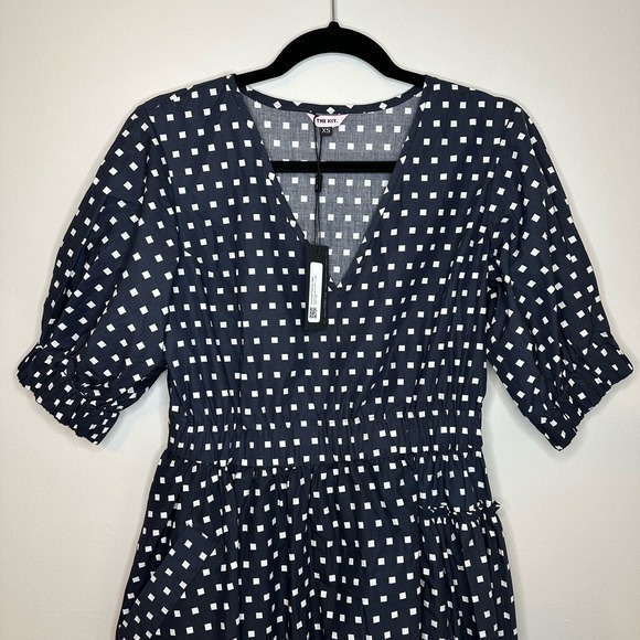 NWT The Kit by Daniel Vosovic Sophie Dress in Black Cubes Size XS - Picture 8 of 12